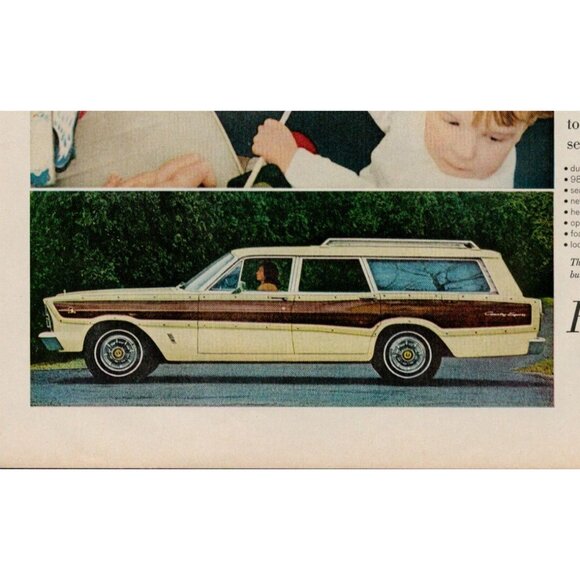 1966 Ford Station Wagon Vintage Print Ad (L4) - Picture 2 of 4